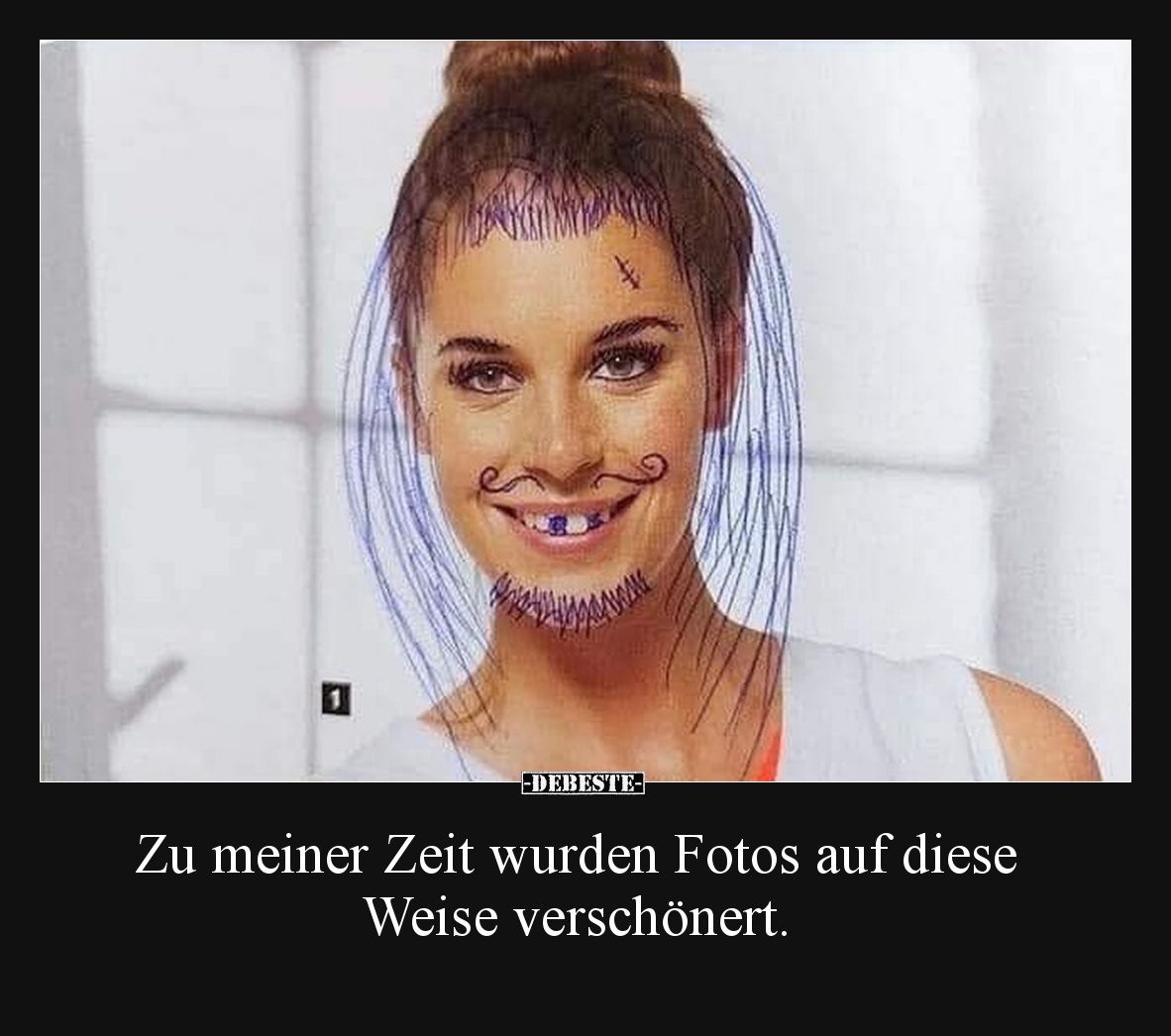 Zu meiner Zeit wurden Fotos auf diese Weise verschönert.