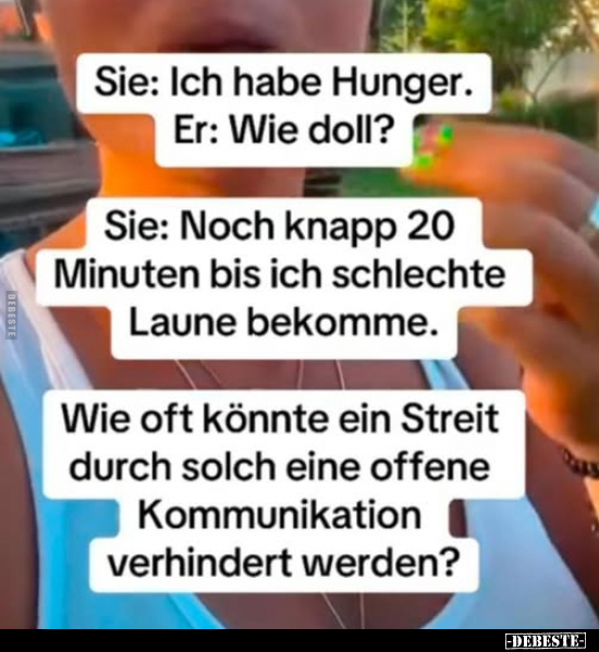 Ich Habe Hunger, Hunger, Schlechte Laune, Streit, Kommunikation