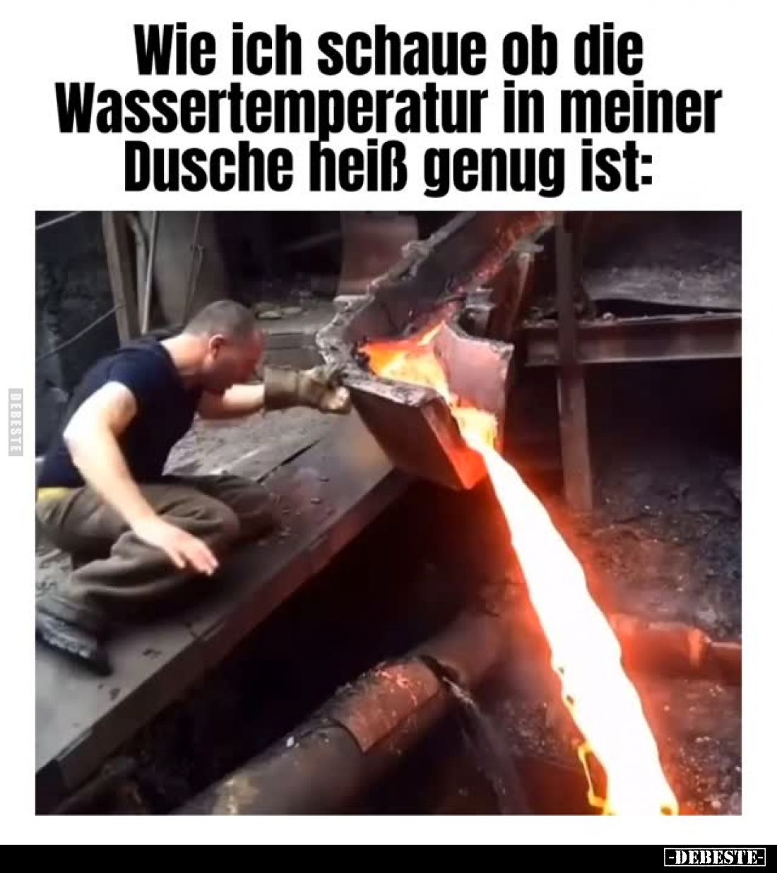 Wie ich schaue ob die Wassertemperatur in meiner Dusche heiß genug ist: