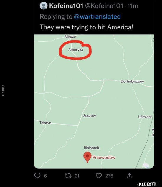 They were trying to hit America!