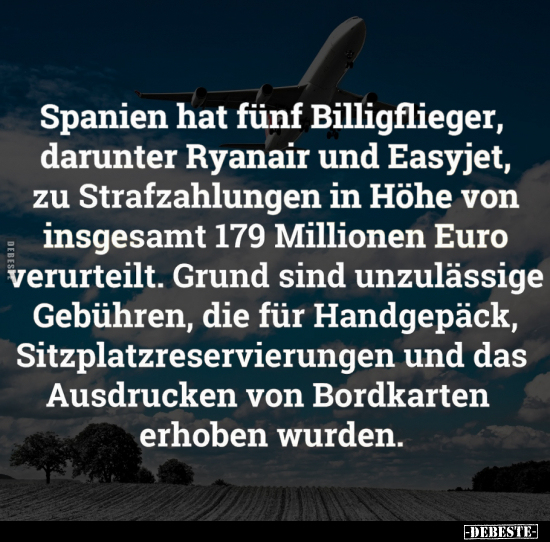 Spanien hat fünf Billigflieger.. - Lustige Bilder | DEBESTE.de