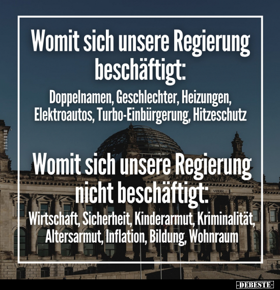 Womit sich unsere Regierung beschäftigt.. - Lustige Bilder | DEBESTE.de