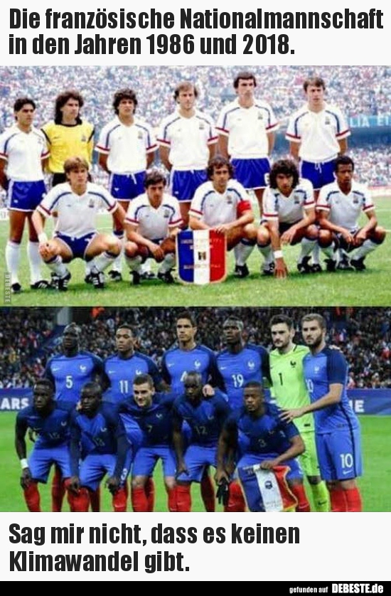 Die französische Nationalmannschaft in den Jahren 1986 und.. - Lustige Bilder | DEBESTE.de