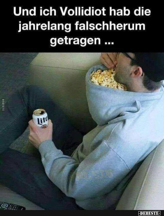 Und ich Vollidiot hab die jahrelang falschherum getragen.. - Lustige Bilder | DEBESTE.de