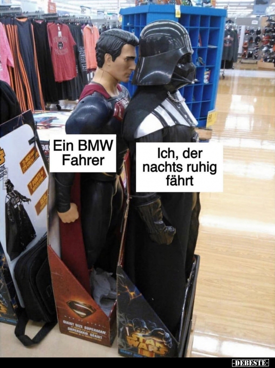 Ein BMW Fahrer / Ich, der nachts ruhig fährt.. - Lustige Bilder | DEBESTE.de