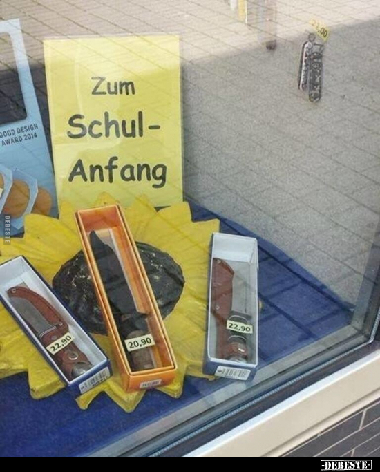 Zum Schulanfang.