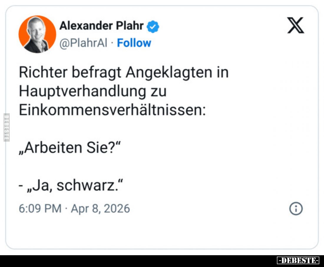 Richter befragt Angeklagten in Hauptverhandlung zu.. - Lustige Bilder | DEBESTE.de