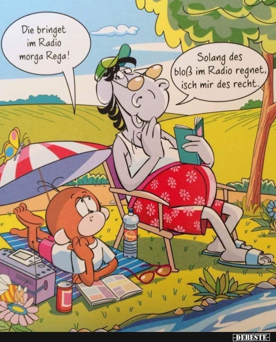 Die bringet im Radio morga Rega!