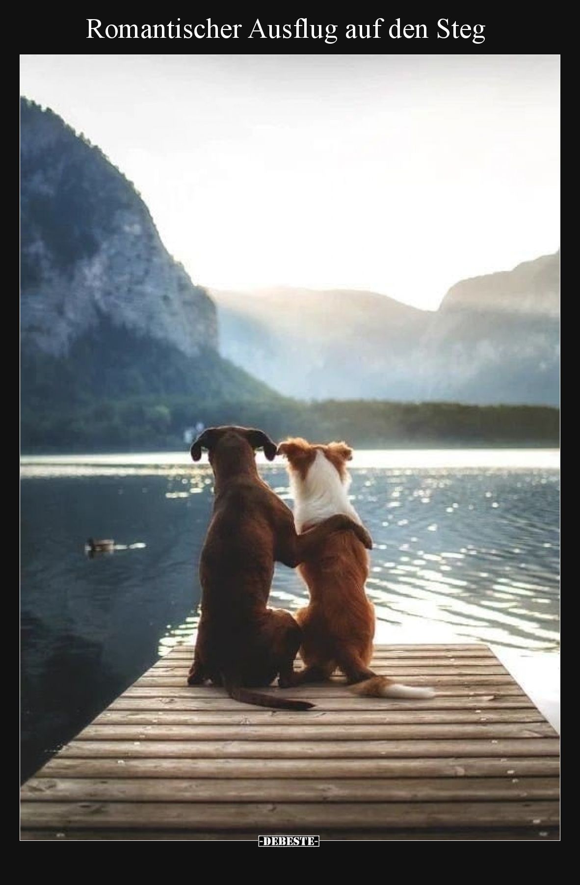 Romantischer Ausflug auf den Steg