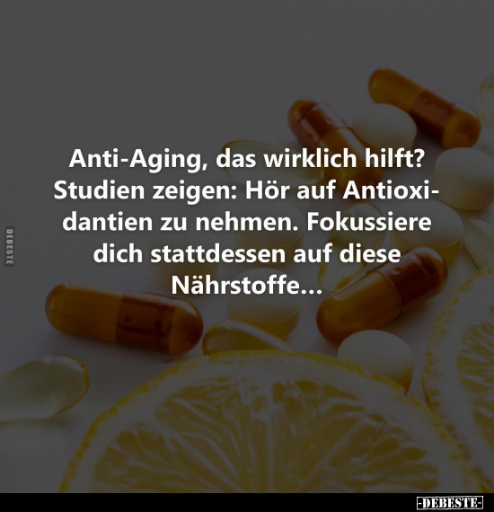 Anti-Aging, das wirklich hilft? Studien zeigen:.. - Lustige Bilder | DEBESTE.de