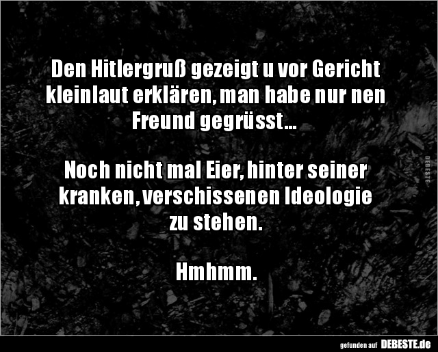 Den Hitlergruß gezeigt u vor Gericht kleinlaut erklären.. - Lustige Bilder | DEBESTE.de
