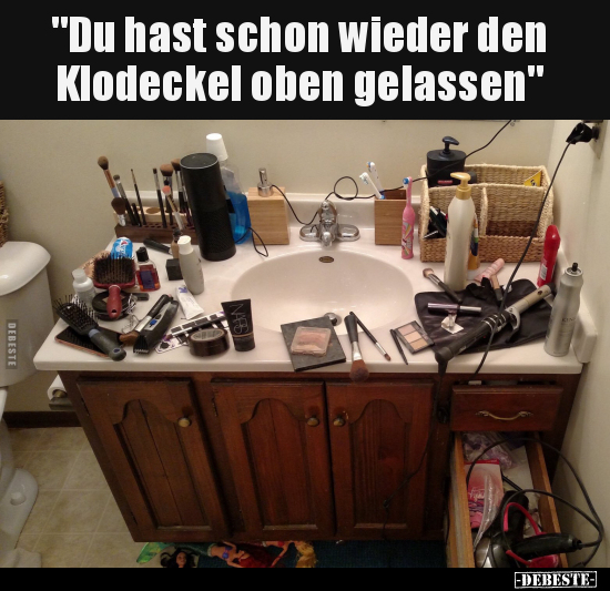 "Du hast schon wieder den Klodeckel oben gelassen".. - Lustige Bilder | DEBESTE.de