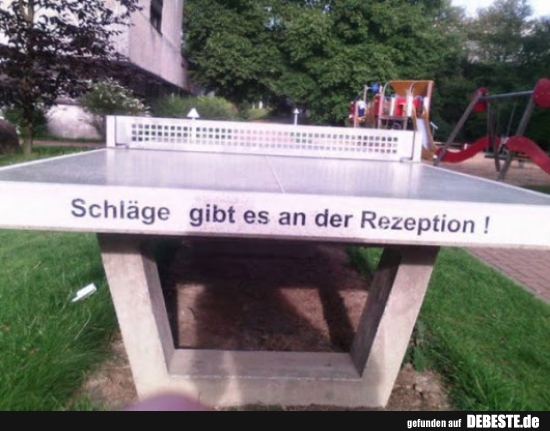 Schläge gibt es an der Rezeption! - Lustige Bilder | DEBESTE.de
