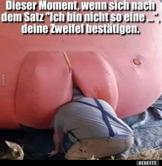 Dieser Moment, wenn sich nach dem Satz "Ich bin nicht so..".. - Lustige Bilder | DEBESTE.de