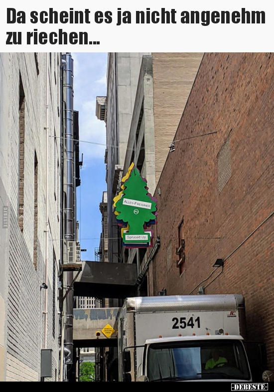 Da scheint es ja nicht angenehm zu riechen...
