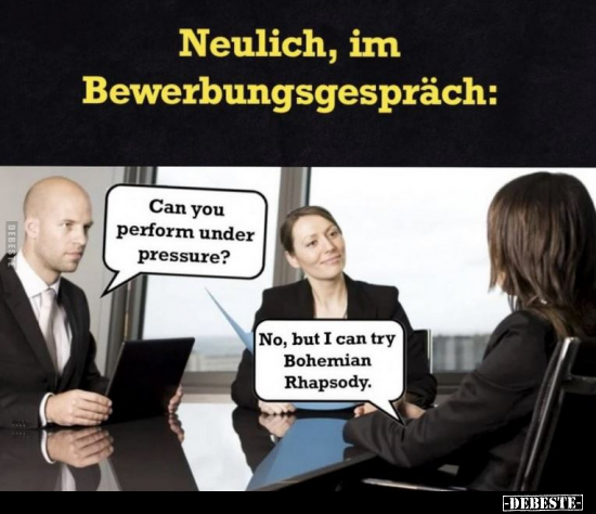 Neulich, im Bewerbungsgespräch.. - Lustige Bilder | DEBESTE.de