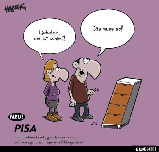 PISA - Schubladenschrank, gerade oder schief.. - Lustige Bilder | DEBESTE.de