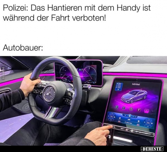 Polizei: Das Hantieren mit dem Handy ist während der Fahrt.. - Lustige Bilder | DEBESTE.de