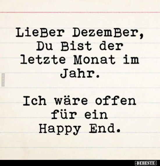 LieBer Dezember, Du Bist der letzte Monat im Jahr.. - Lustige Bilder | DEBESTE.de