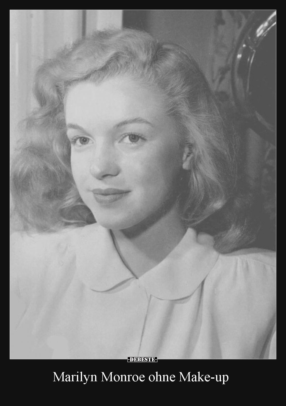 Marilyn Monroe ohne Make-up