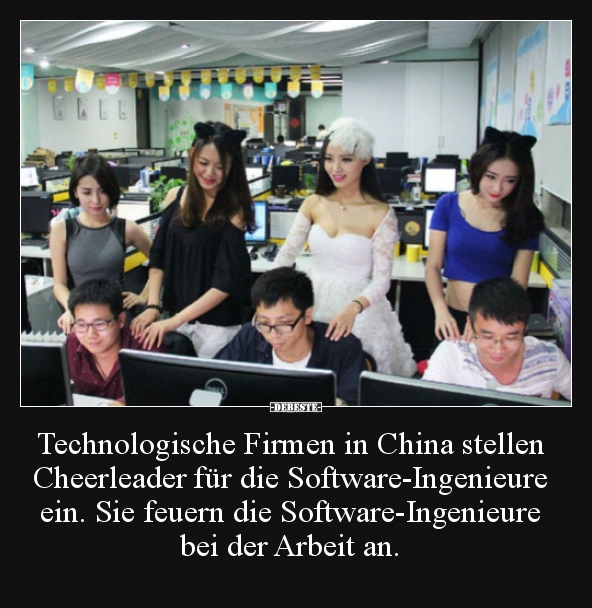 Technologische Firmen in China stellen Cheerleader für die.. - Lustige Bilder | DEBESTE.de