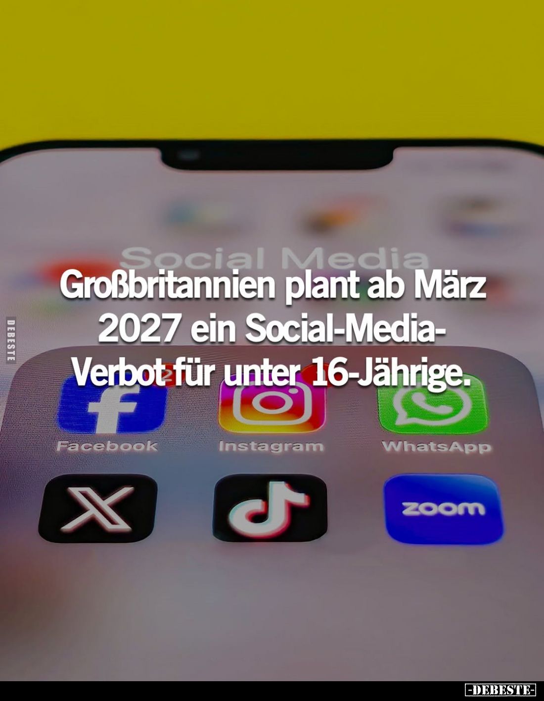 Großbritannien plant ab März
2027 ein Social-Media-Verbot für unter 16-Jährige.