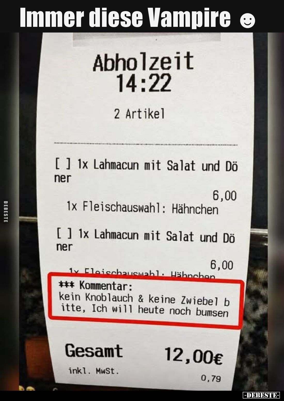 Immer diese Vampire.