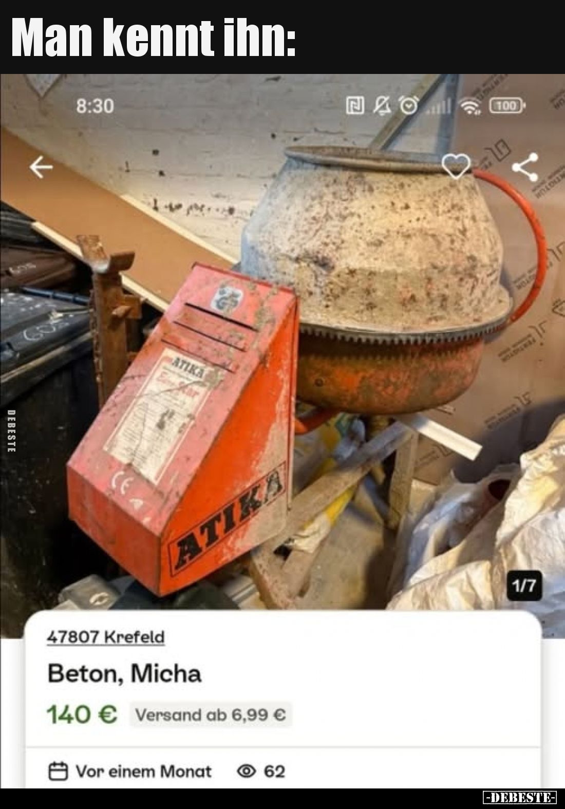 Man kennt ihn:
Beton, Micha