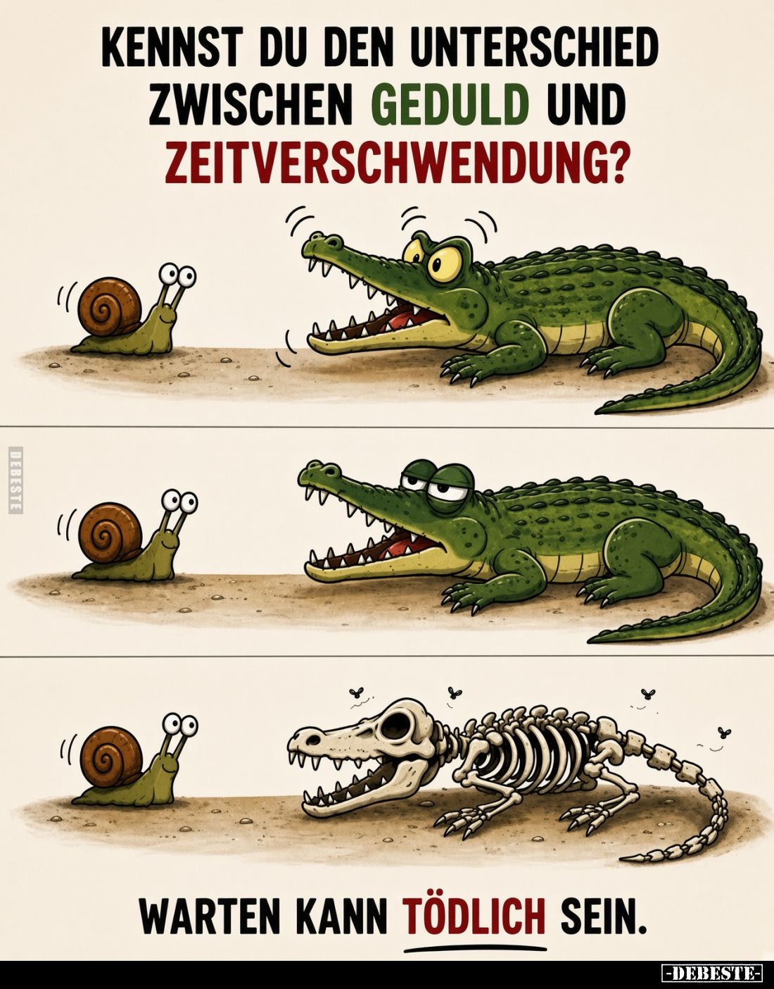 Kennst du den Unterschied zwischen Geduld und Zeitverschwendung?
Warten kann tödlich sein.