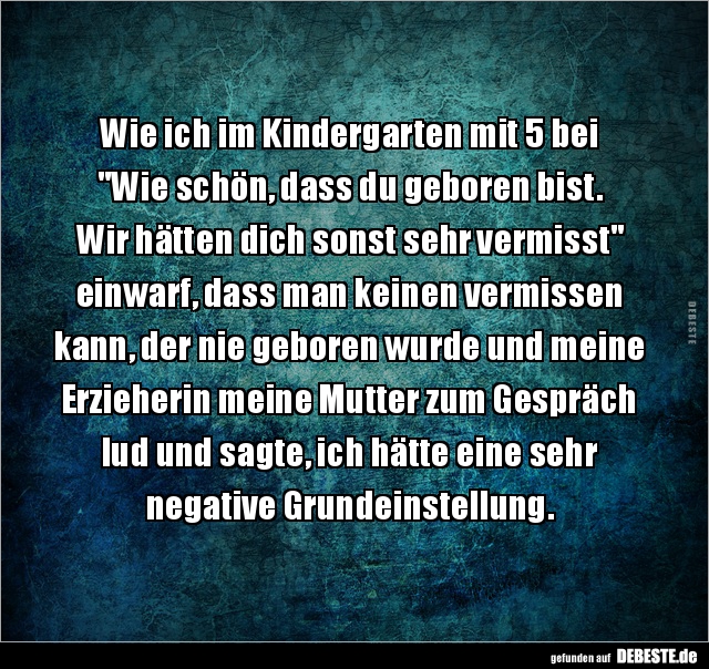 Wie ich im Kindergarten mit 5 bei  "Wie schön, dass du.." - Lustige Bilder | DEBESTE.de