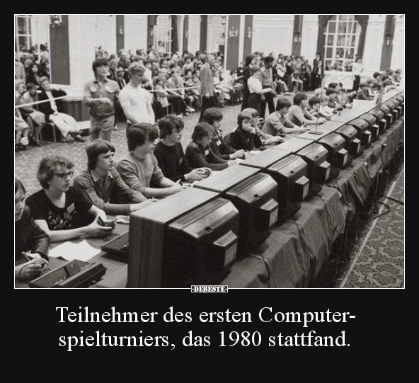 Teilnehmer des ersten Computerspielturniers, das 1980.. - Lustige Bilder | DEBESTE.de