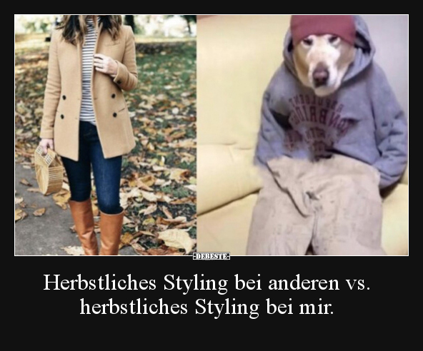 Herbstliches Styling bei anderen vs. herbstliches Styling.. - Lustige Bilder | DEBESTE.de