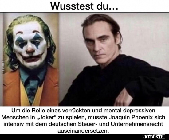 Um die Rolle eines verrückten und mental depressiven.. - Lustige Bilder | DEBESTE.de