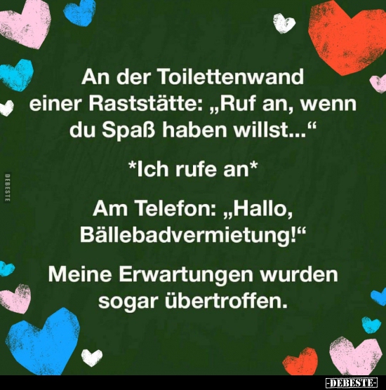 An der Toilettenwand einer Raststätte: "Ruf an, wenn du.." - Lustige Bilder | DEBESTE.de