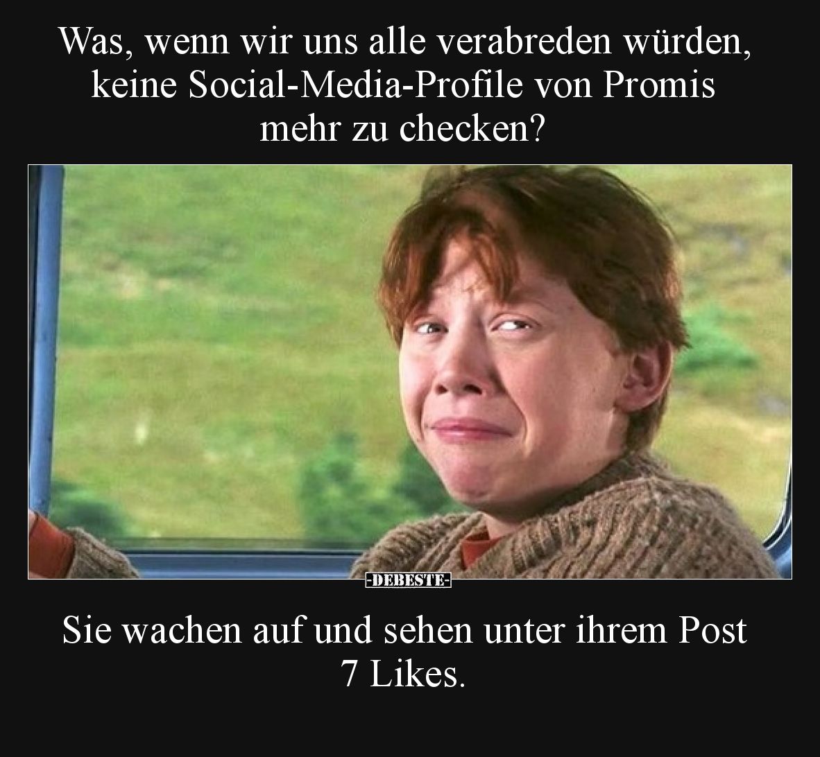 Was, wenn wir uns alle verabreden würden, keine Social-Media-Profile von Promis mehr zu checken?

Sie wachen auf und sehen ...