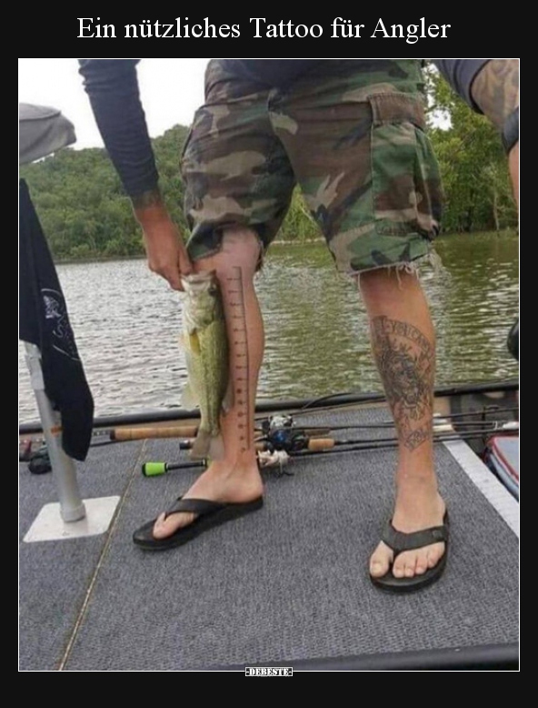 Ein nützliches Tattoo für Angler.. - Lustige Bilder | DEBESTE.de