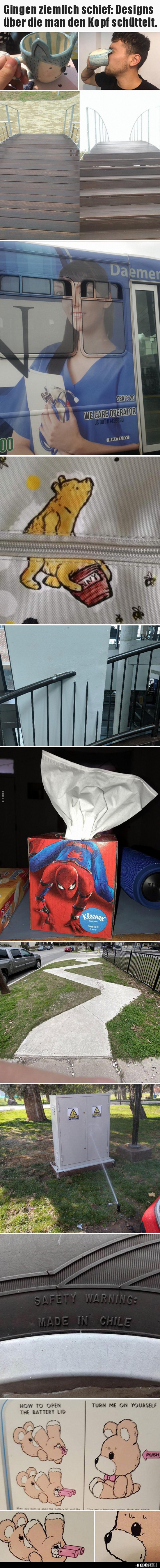 Gingen ziemlich schief: Designs über die man den Kopf..