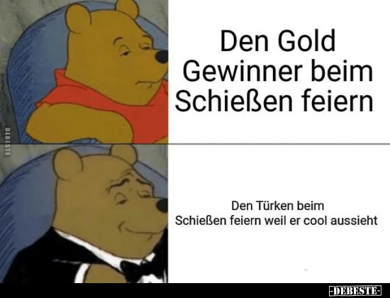 Den Gold Gewinner beim Schießen feiern.. - Lustige Bilder | DEBESTE.de