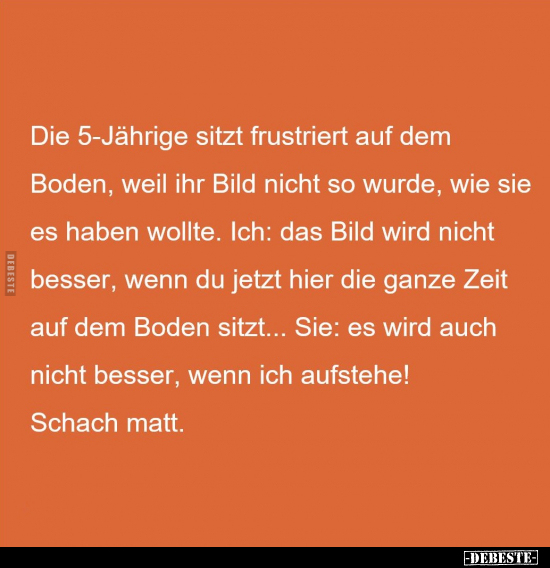 Die 5-Jährige sitzt frustriert auf dem Boden, weil.. - Lustige Bilder | DEBESTE.de