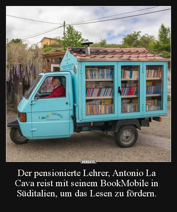 Der pensionierte Lehrer, Antonio La Cava reist mit seinem.. - Lustige Bilder | DEBESTE.de