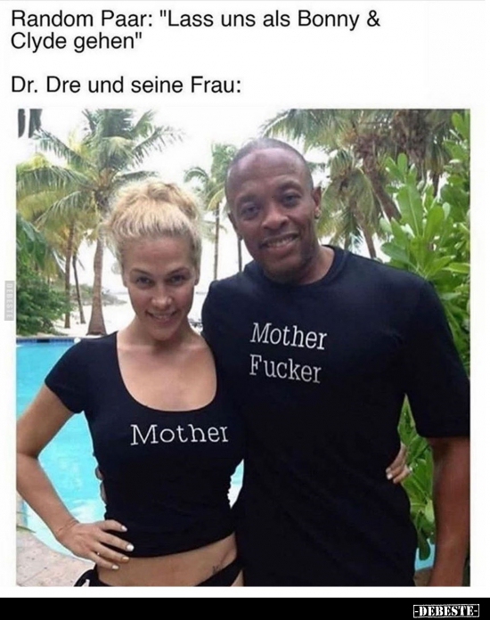 Random Paar: "Lass uns als Bonny & Clyde gehen"..