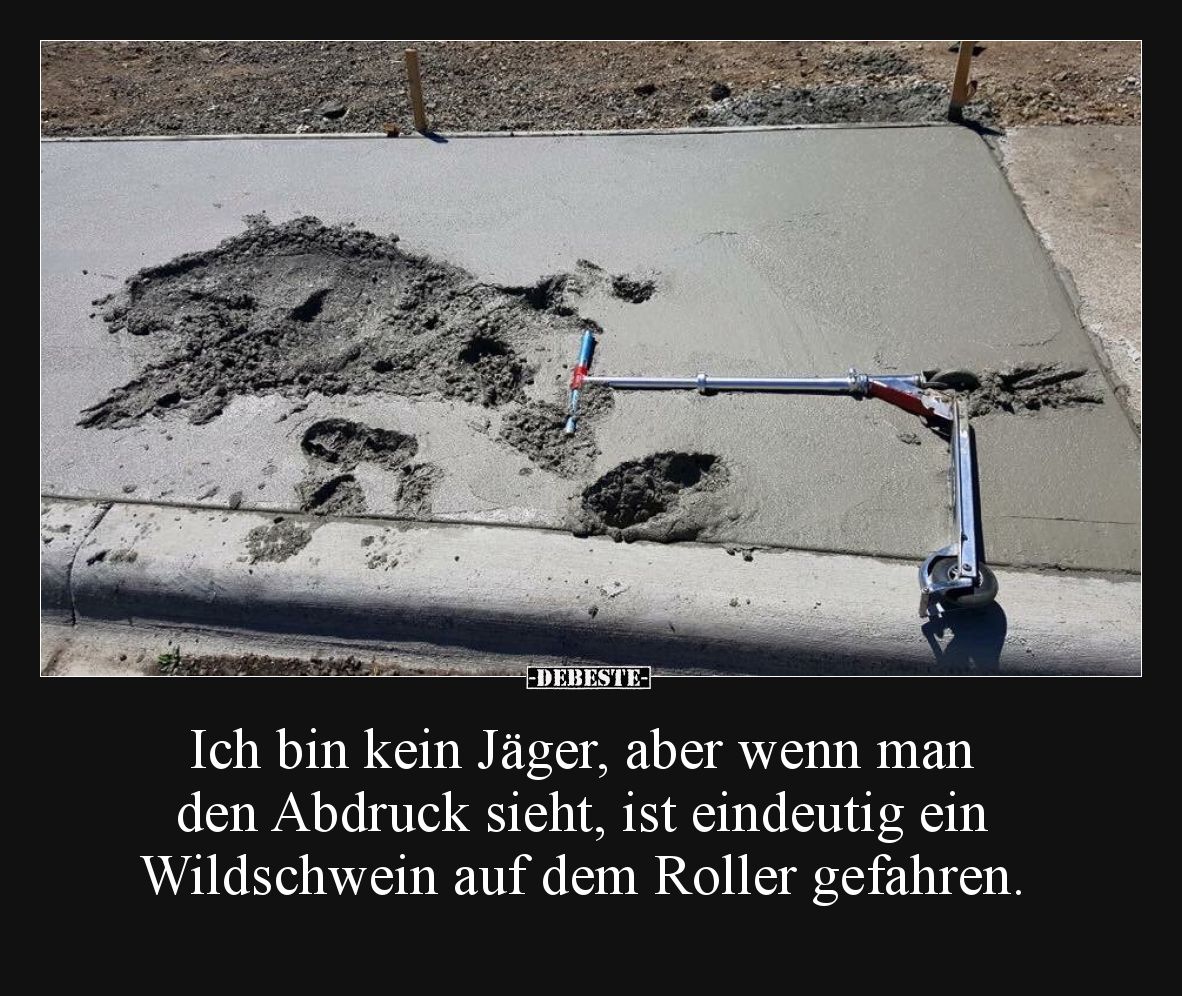 Ich bin kein Jäger, aber wenn man den Abdruck sieht, ist.. - Lustige Bilder | DEBESTE.de