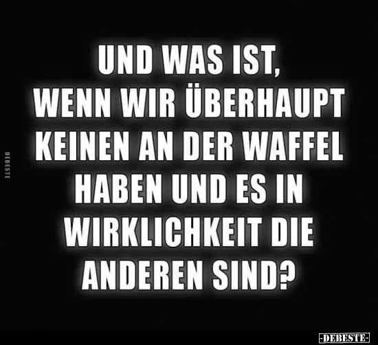 Und was ist, wenn wir überhaupt keinen an der Waffel haben.. - Lustige Bilder | DEBESTE.de