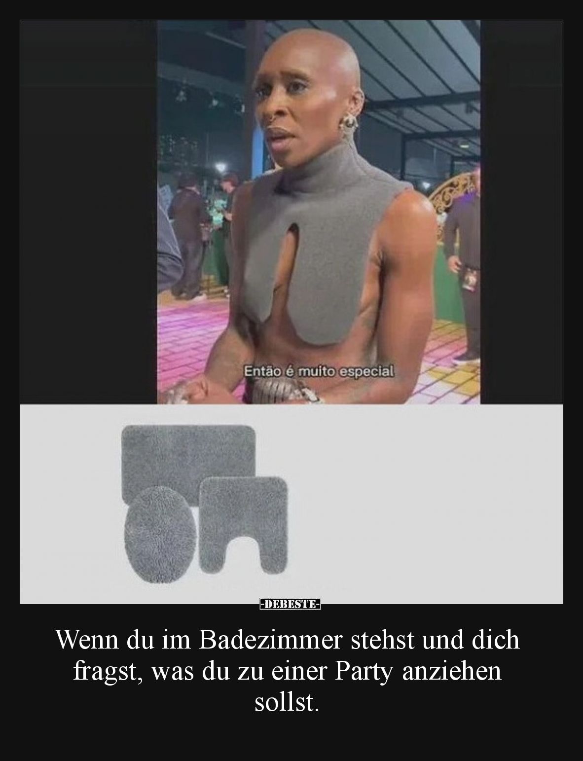 Wenn du im Badezimmer stehst und dich fragst, was du zu einer Party anziehen sollst.