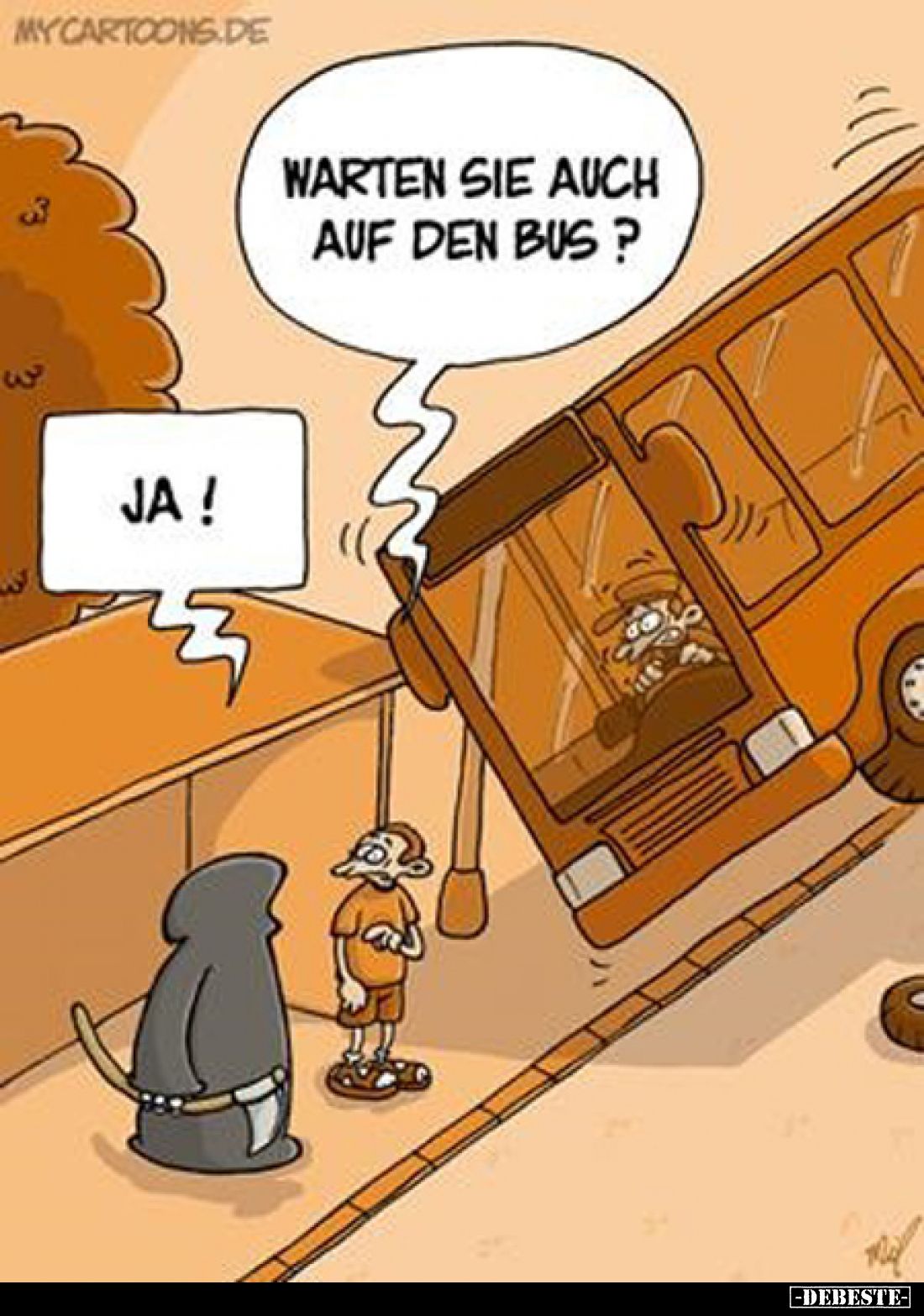 Warten Sie auch auf den Bus?
-
Ja!