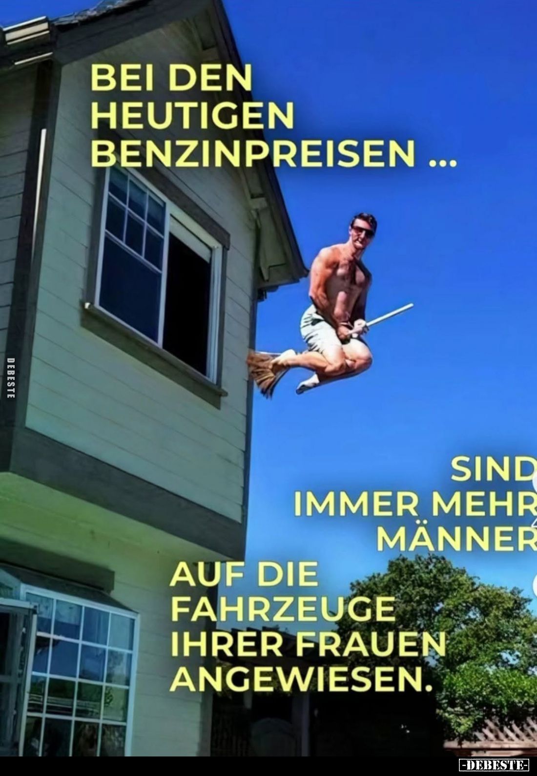 Bei den heutigen Benzinpreisen...
Sind immer mehr Männer auf die Fahrzeuge ihrer Frauen angewiesen.