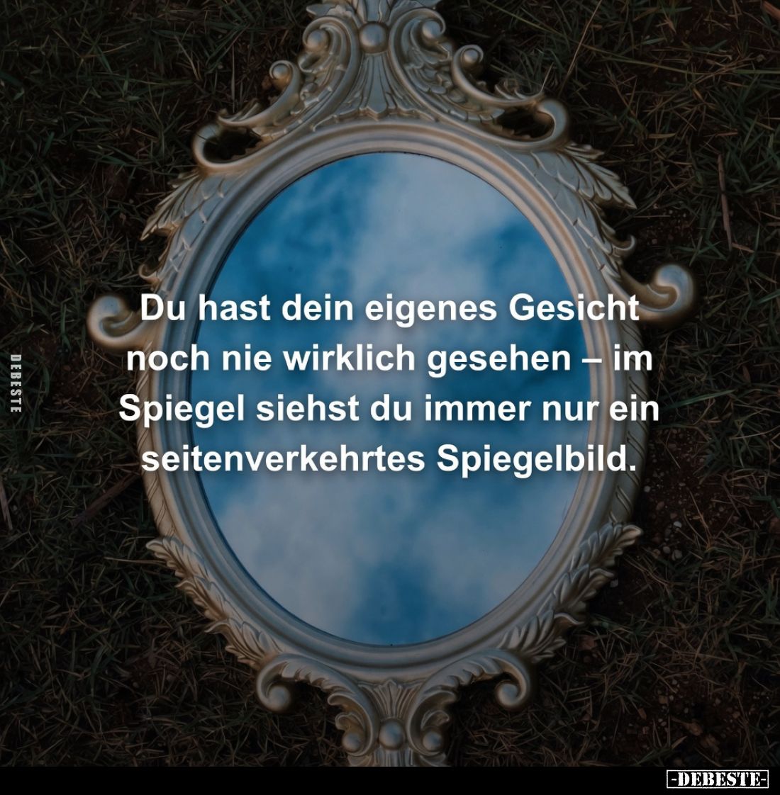 Du hast dein eigenes Gesicht noch nie wirklich gesehen – im Spiegel siehst du immer nur ein seitenverkehrtes Spiegelbild.