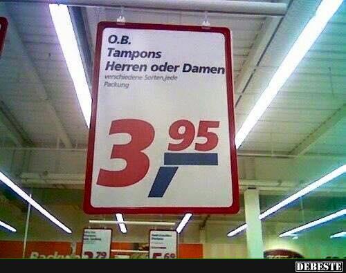 O.B. Tampons Herren oder Damen..