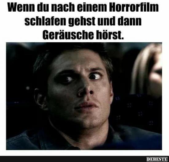Wenn du nach einem Horrorfilm schlafen gehst..