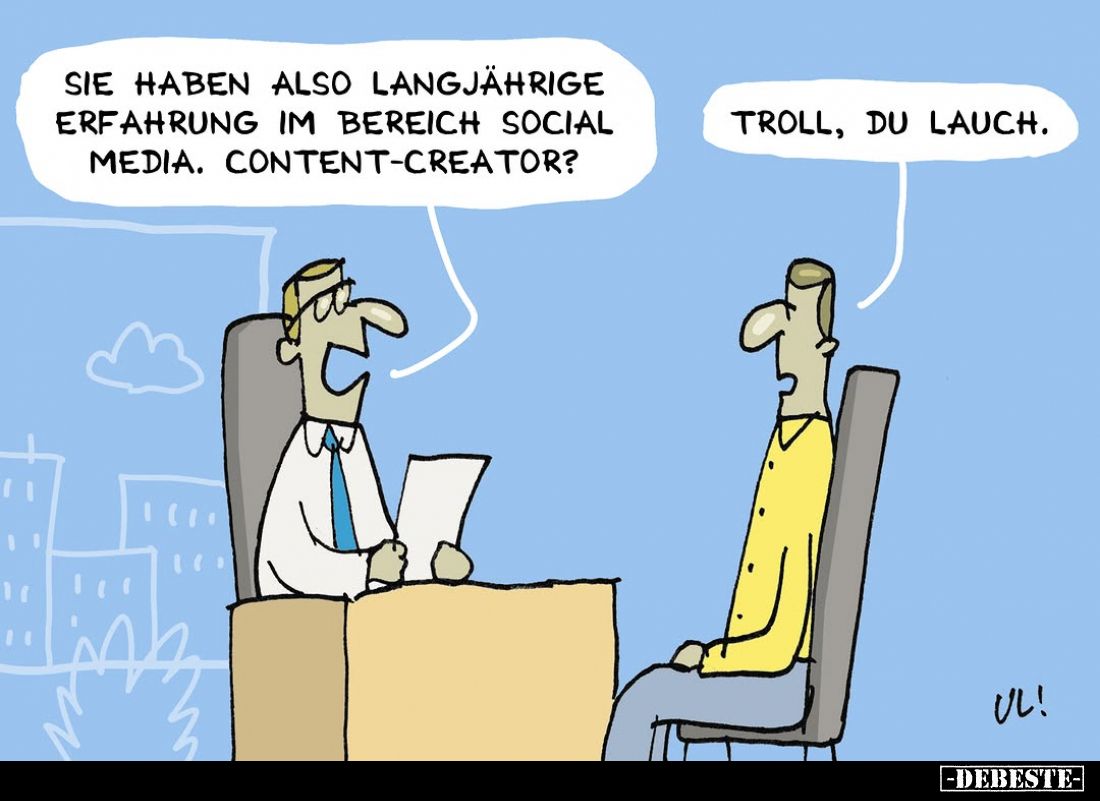 Haben also langjährige Erfahrung im Bereich Social Media. Content-Creator?
-
Troll, du Lauch.